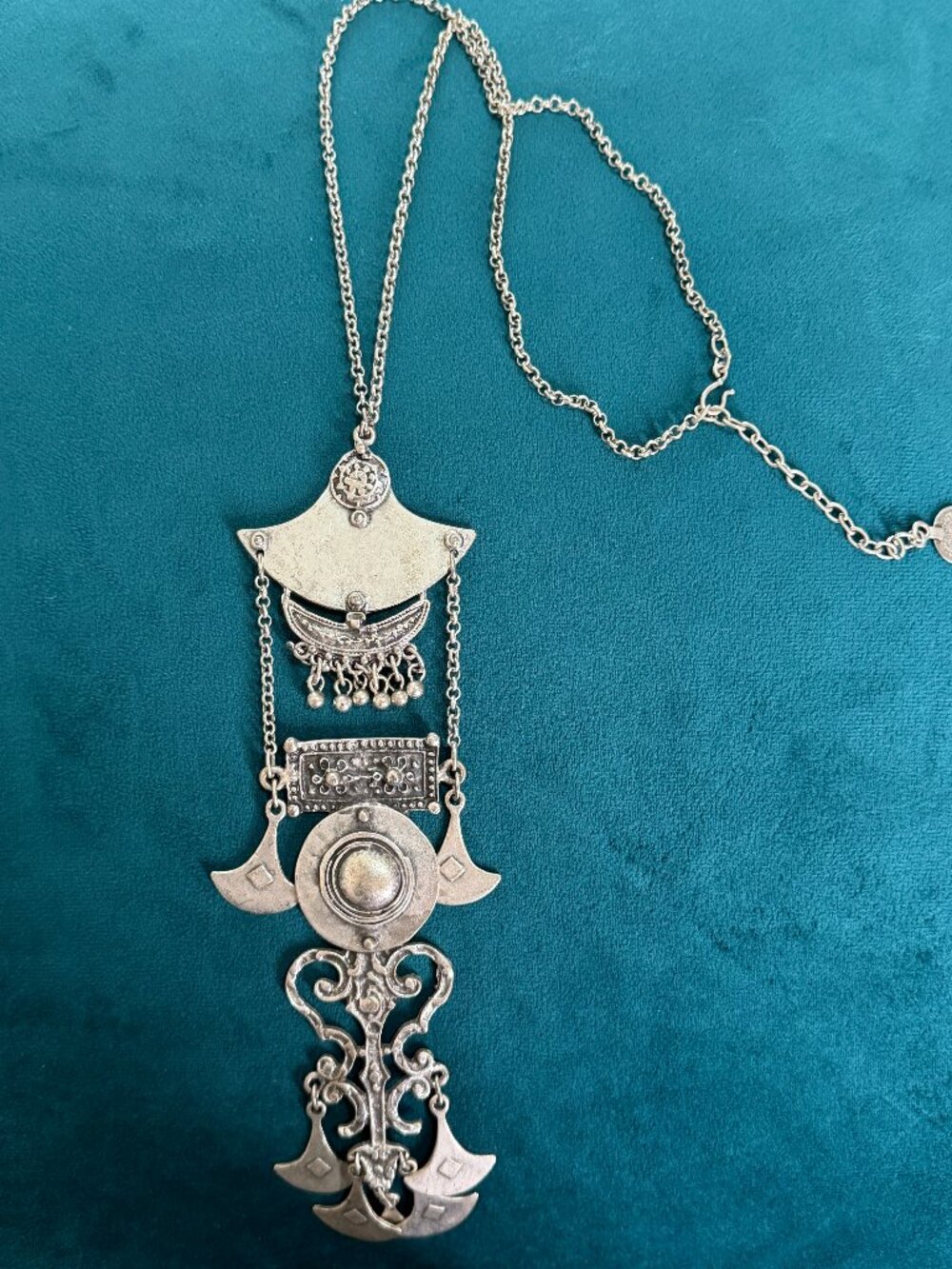 Tibetan Silver Statement Necklace